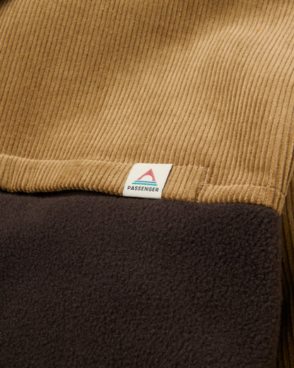 Somewhere Recycled Fleece - Caramel/Espresso - Flatlay