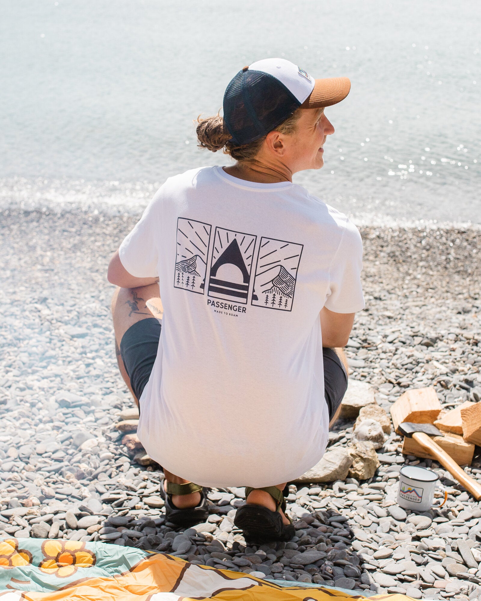 Maverick Recycled Cotton T-Shirt - White - Lifestyle