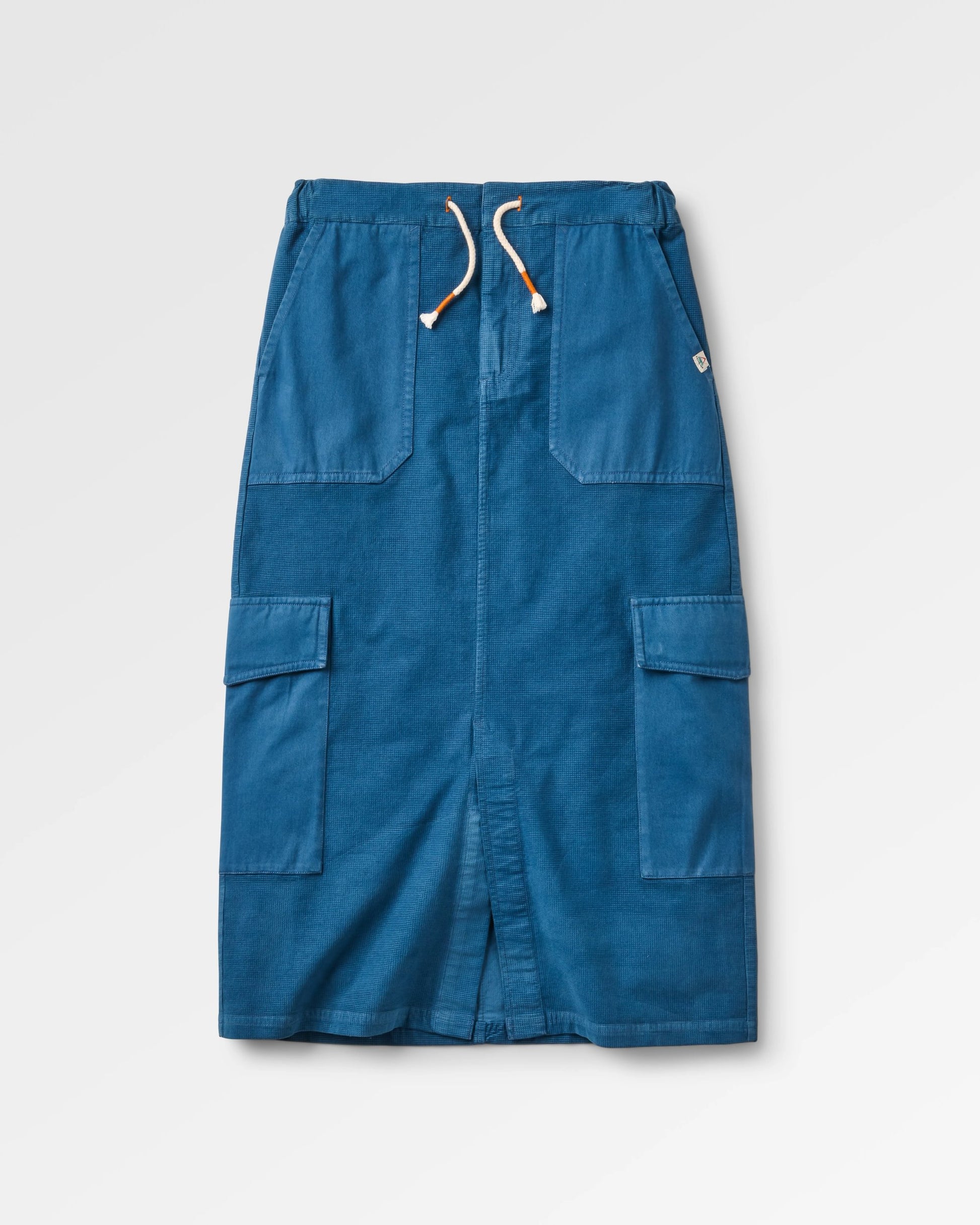 Avian Cord Maxi Skirt - Dark Denim - Flatlay