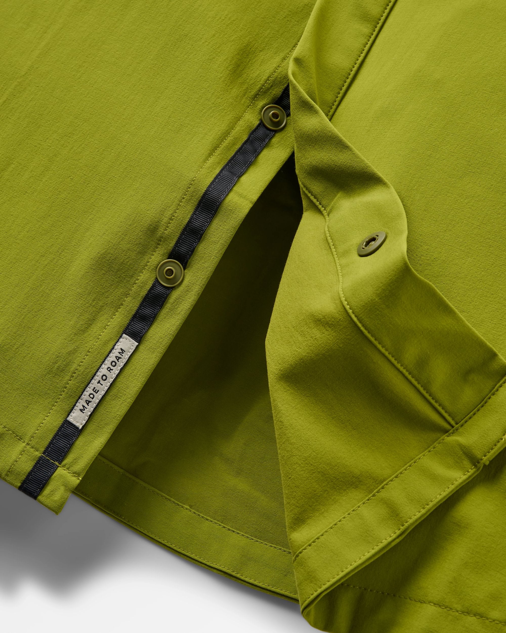 Traveller Short Sleeve Stretch Shirt 2.0 - Tea Green - Flatlay