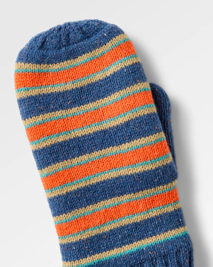 Goldglow Knit Mitten - Dark Denim - Flatlay