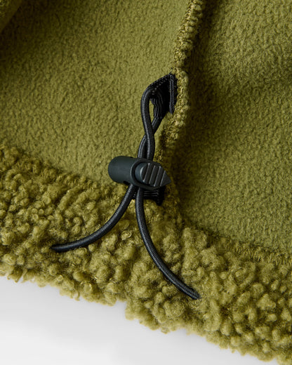 Woodland 1/2 Zip Sherpa Fleece - Khaki - Flatlay