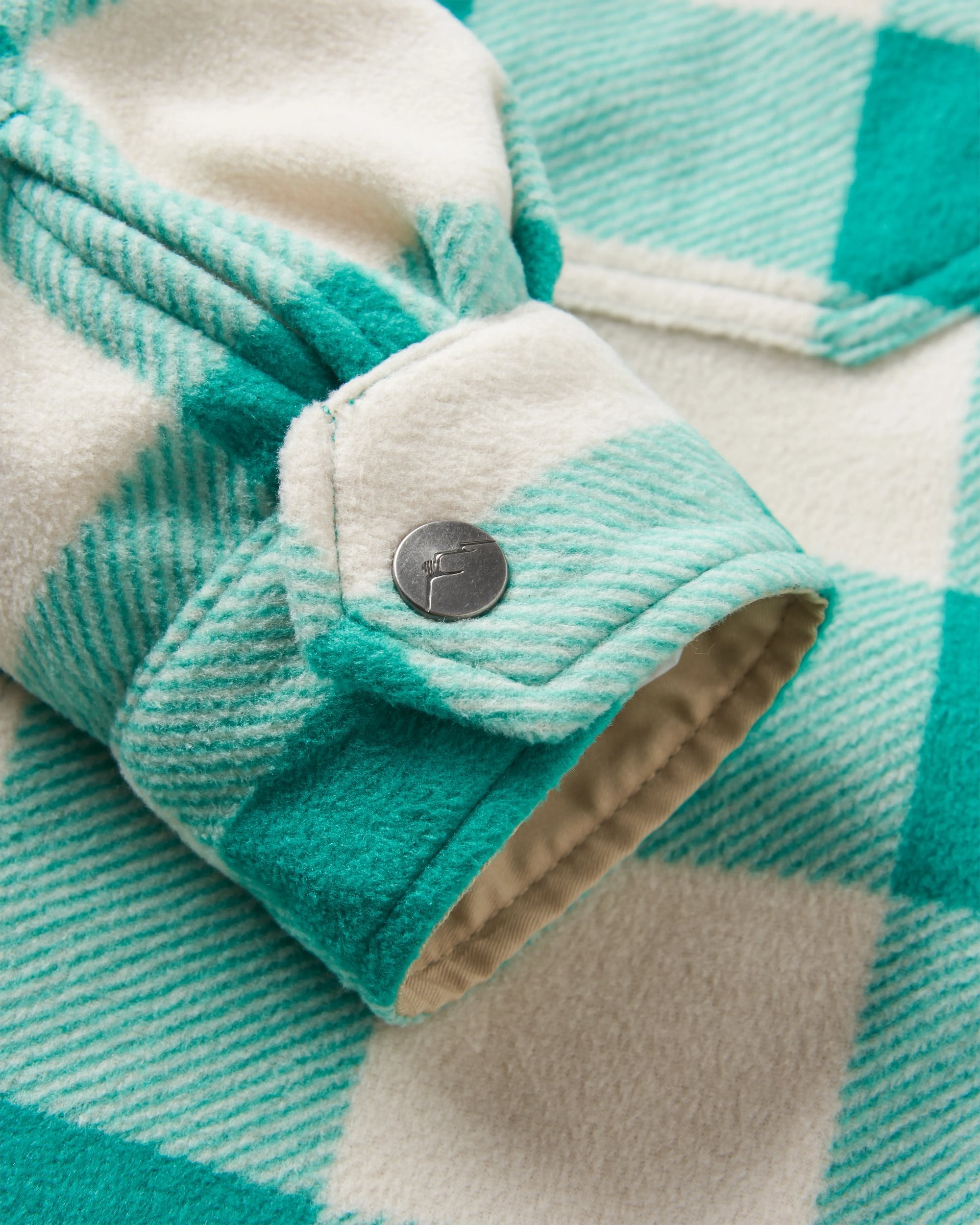 East Recycled Polar Fleece Shirt - Greenlake Buffalo Check - Flatlay