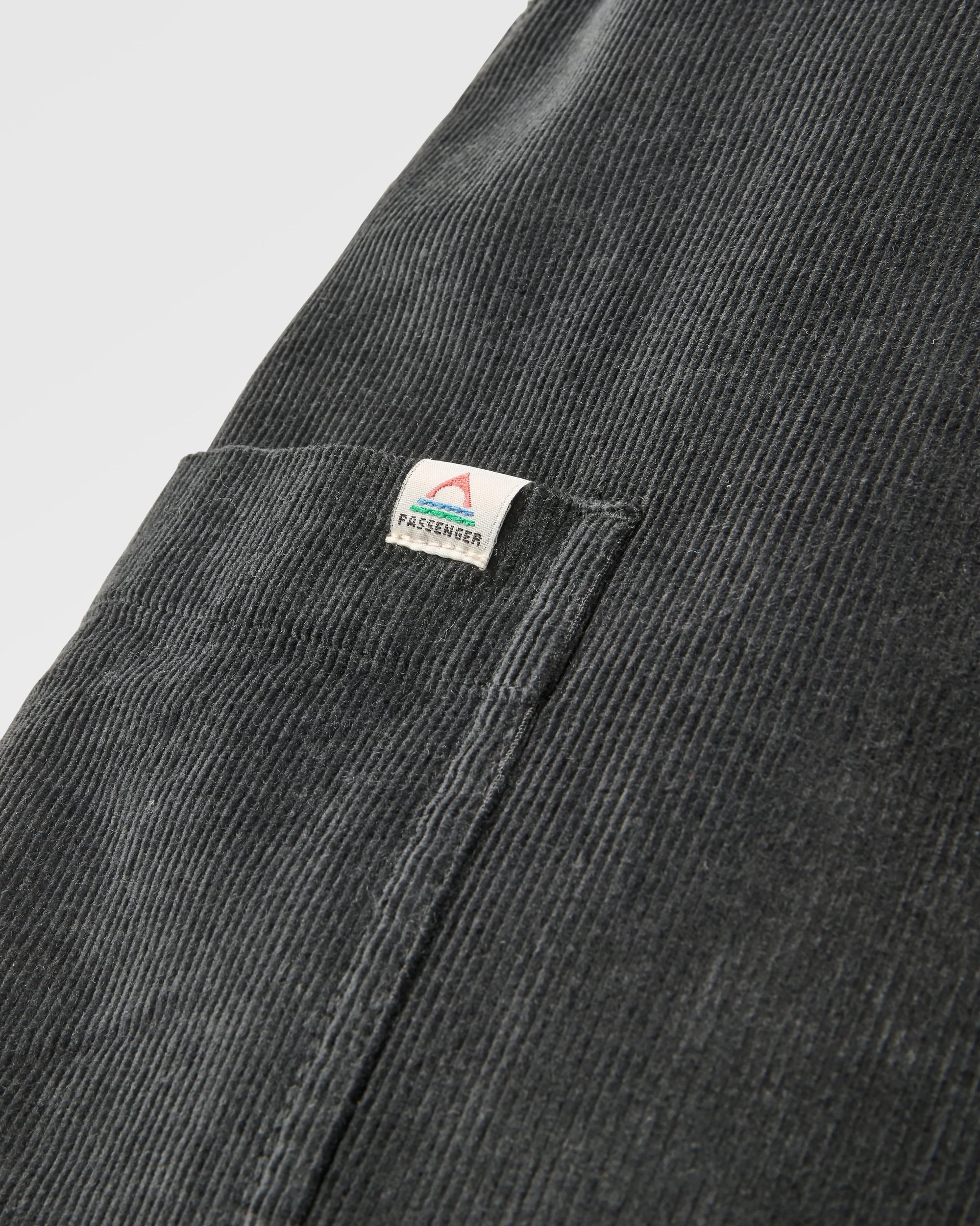 Someday Organic Cotton Corduroy Trouser - Black - Flatlay