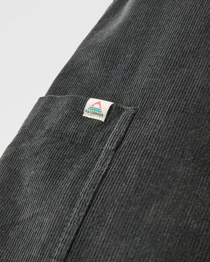 Someday Organic Cotton Corduroy Trouser - Black - Flatlay