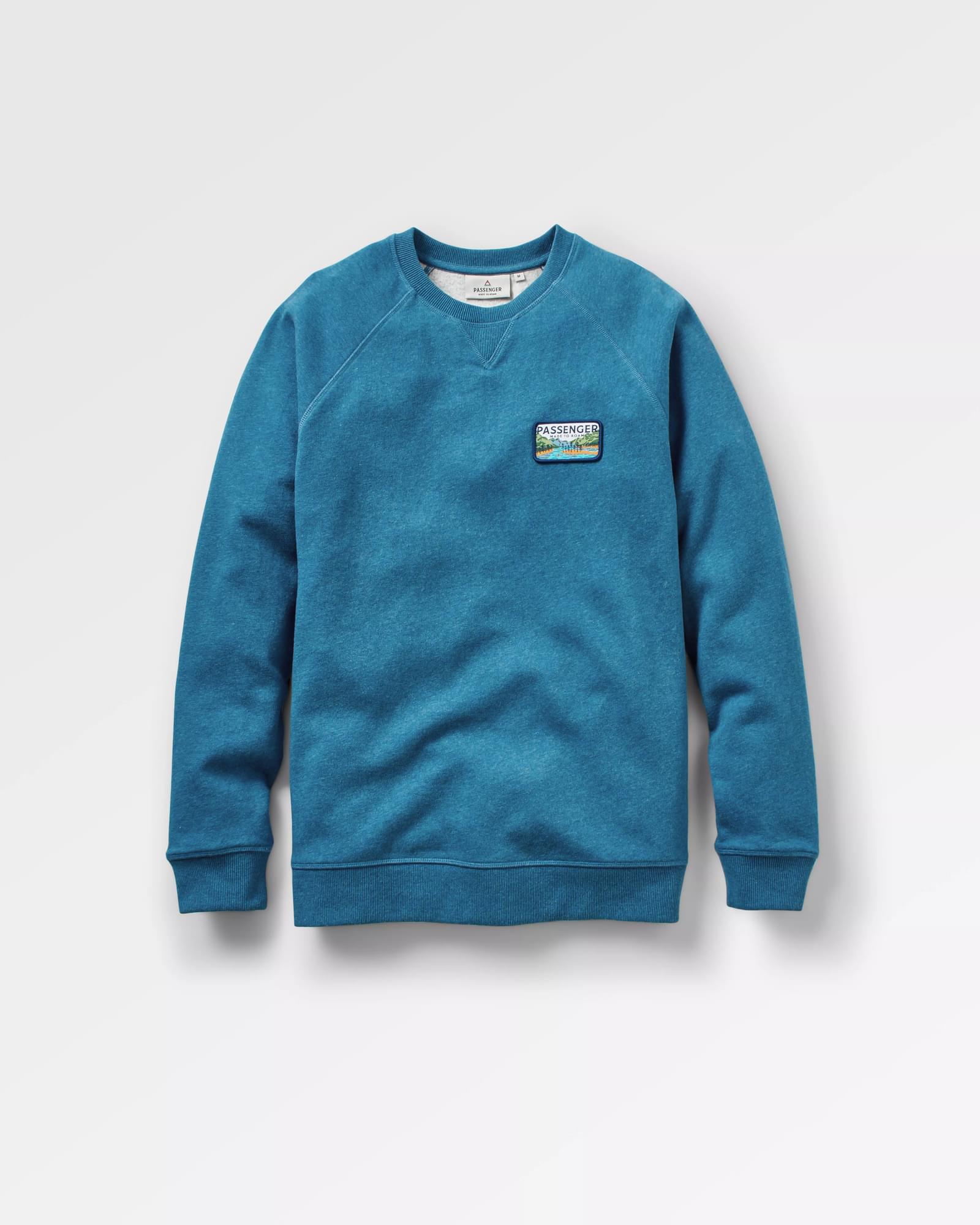 Love The Wild Sweatshirt - Blue Steel Marl - Flatlay