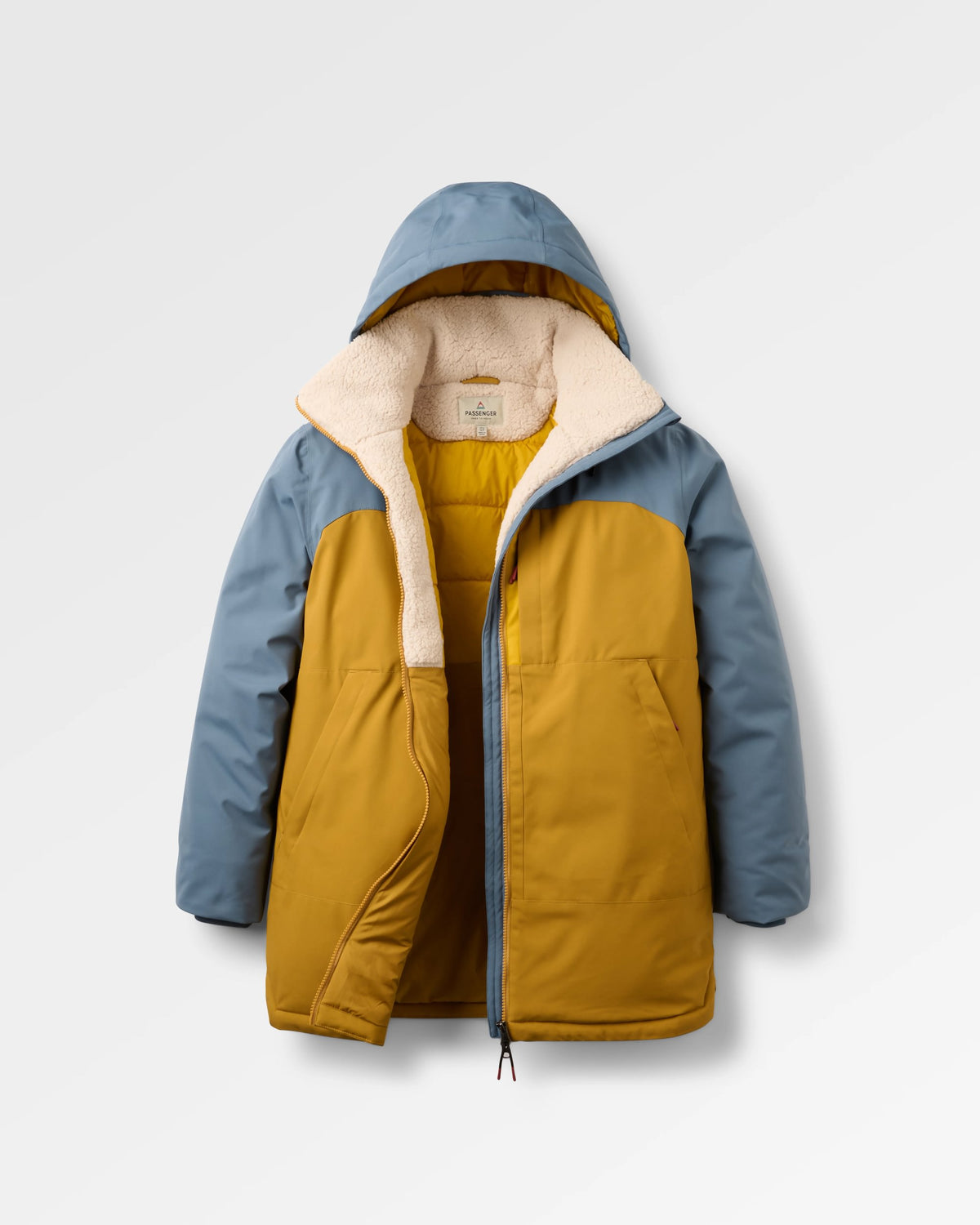 Lumi Colour Block Parka - Dusty Ochre - Flatlay
