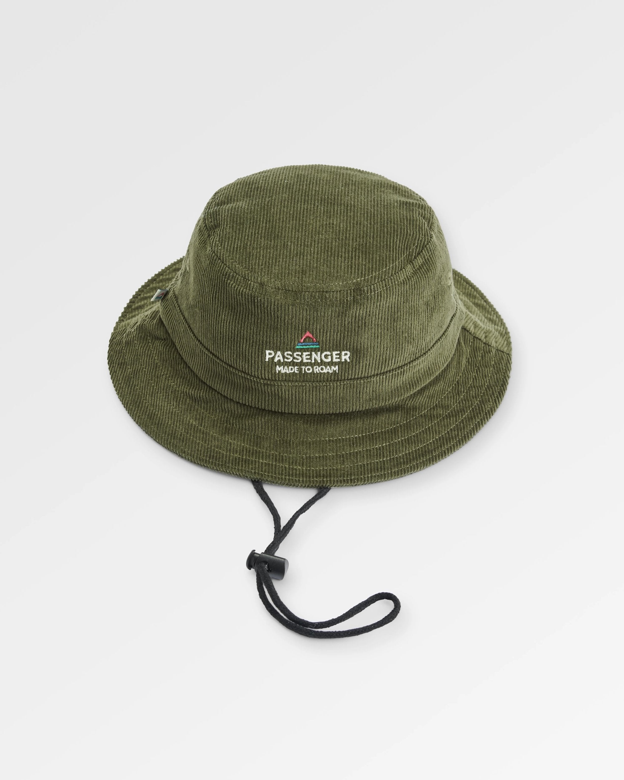 Forest Recycled Cord Bucket Hat - Khaki - Flatlay