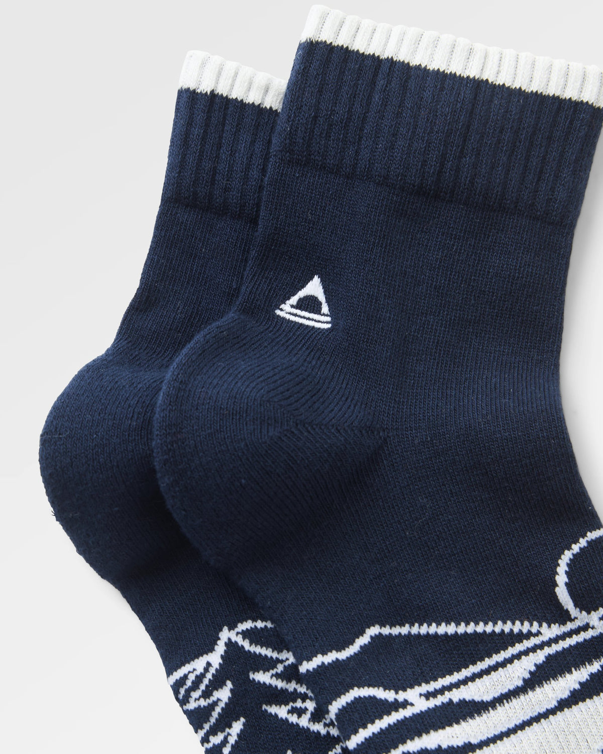 Two Step Ankle Socks - Rich Navy - Flatlay