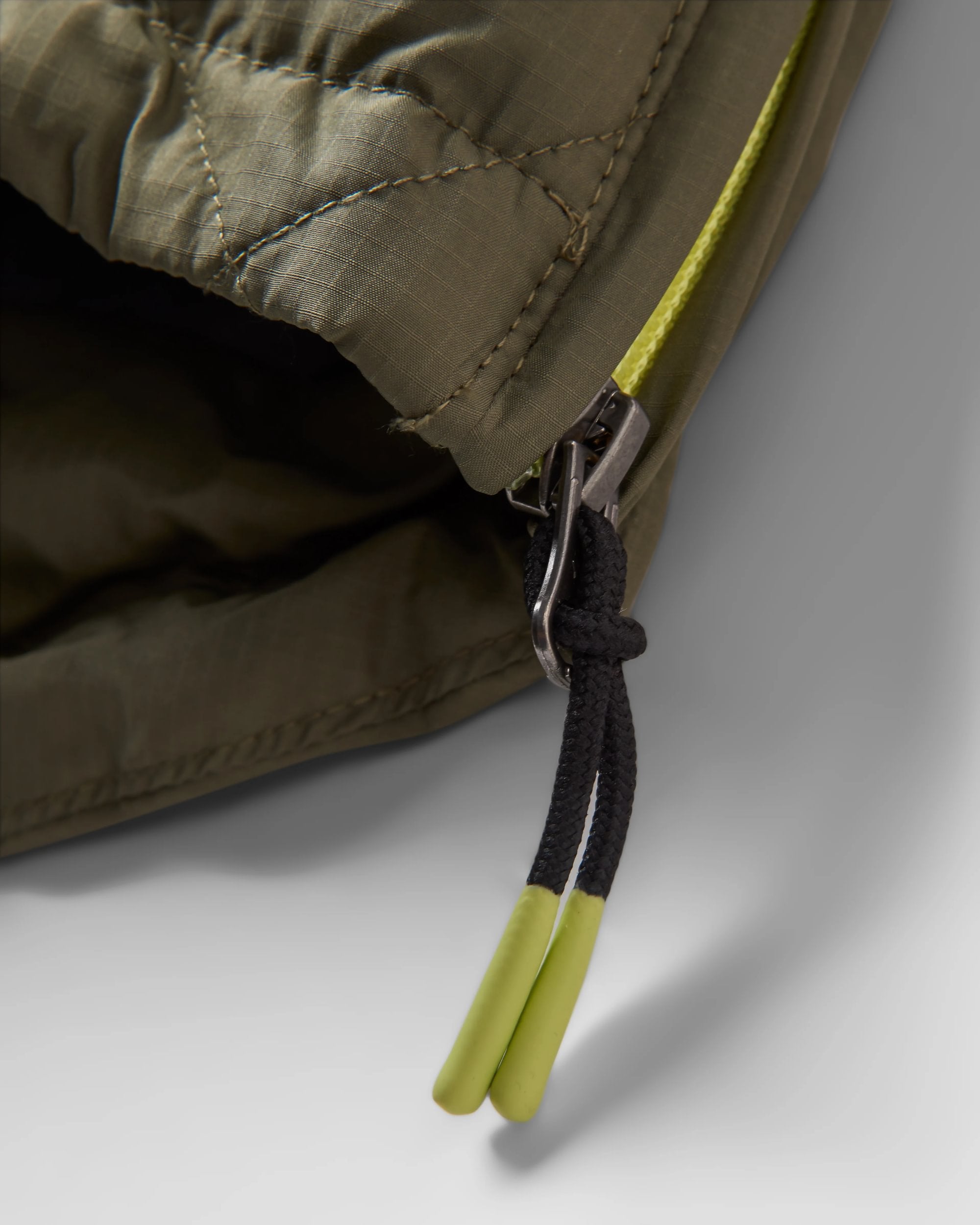 Ocean Recycled Insulated 1/2 Zip Jacket - Dusty Olive - Flatlay