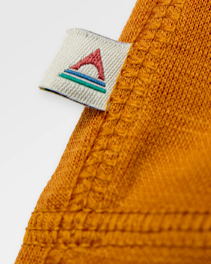 Camp Wild Lightweight Merino LS T-Shirt - Retro Orange - Flatlay