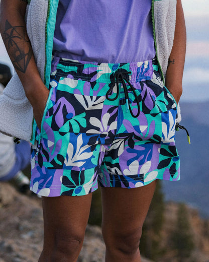 Way Out All Purpose Short - Mountain Foliage Purple - Lifestyle