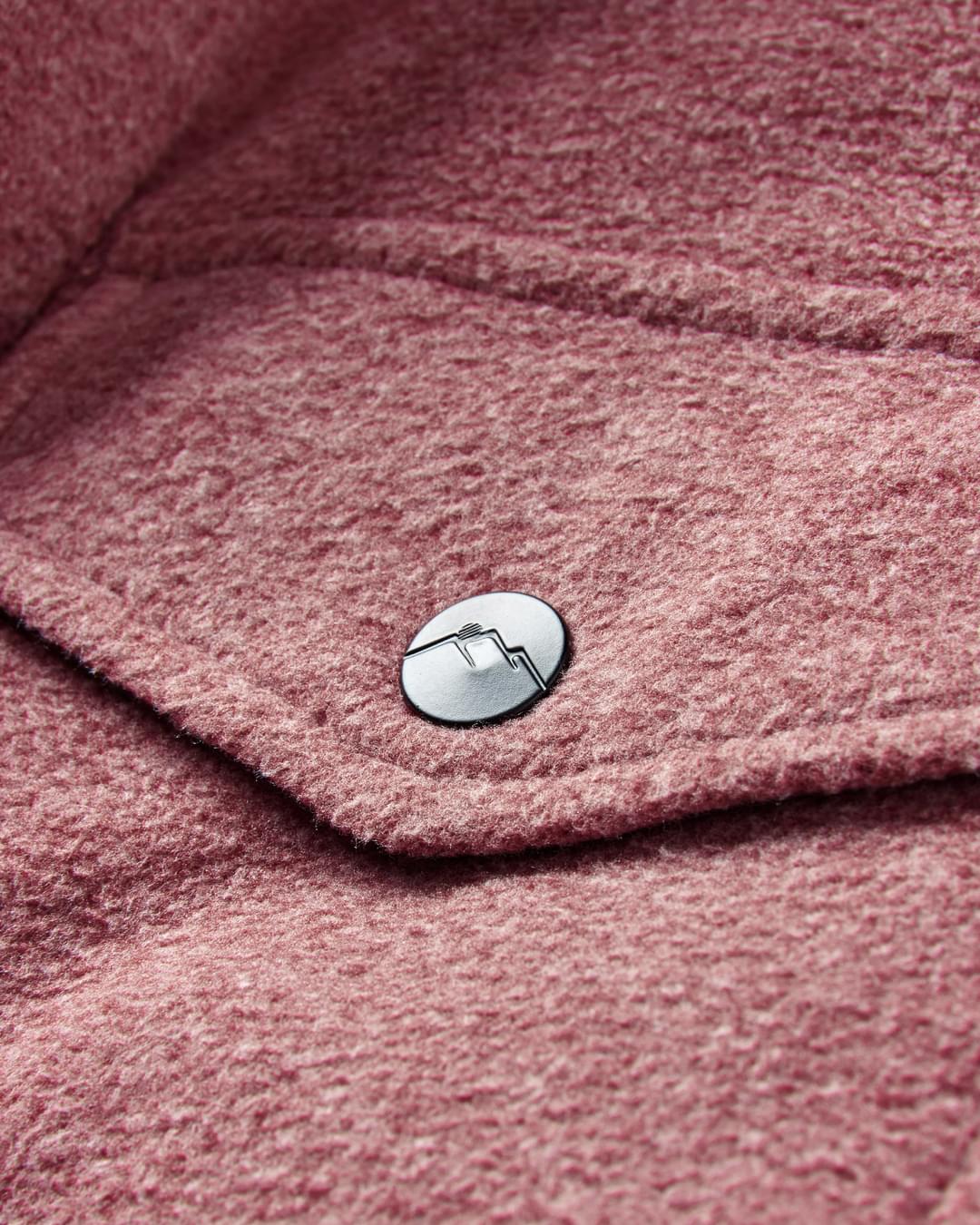 Maple Polar Recycled Fleece Shirt - Wine Marl