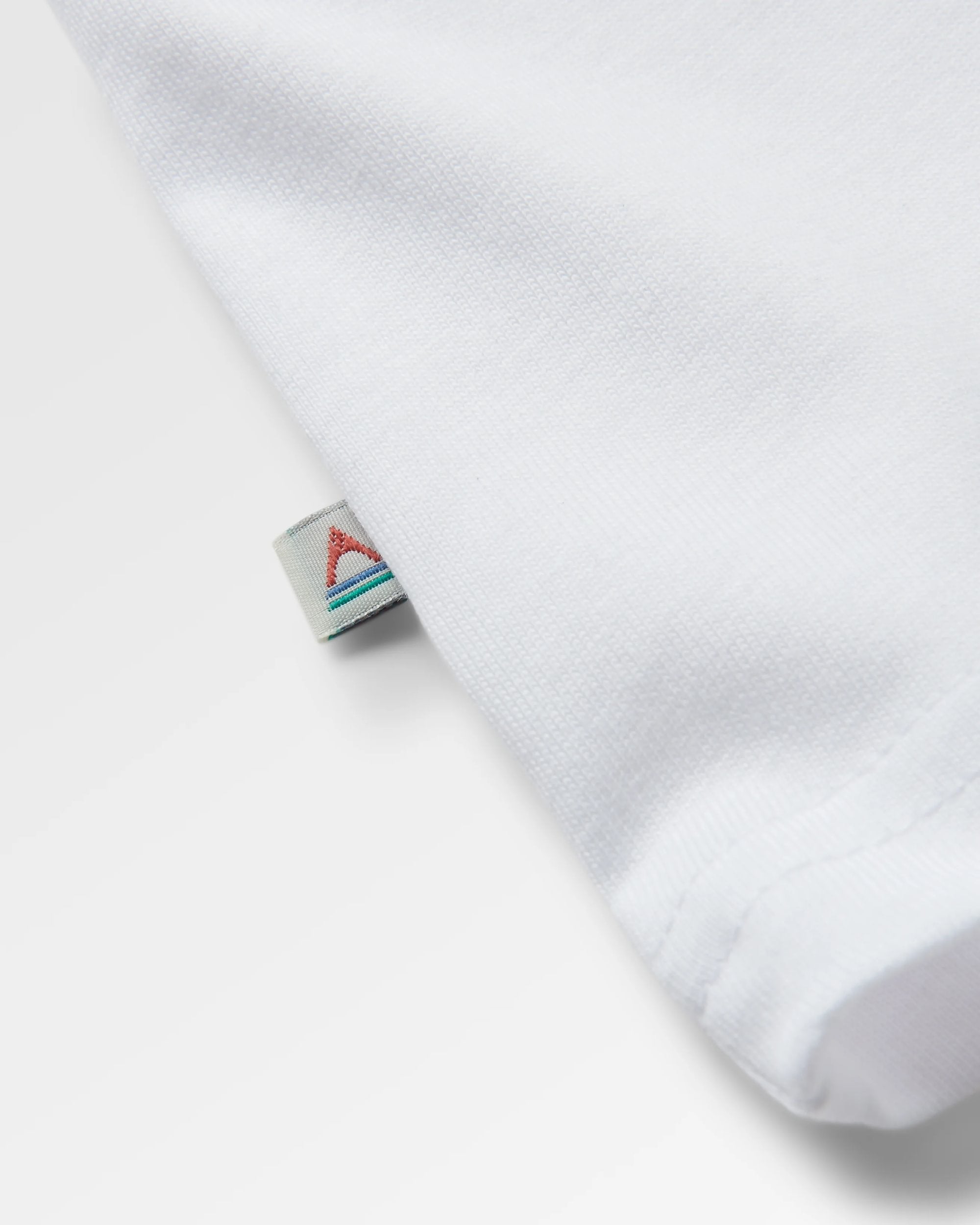 Phoenix Organic Cotton LS T-Shirt - White - Flatlay