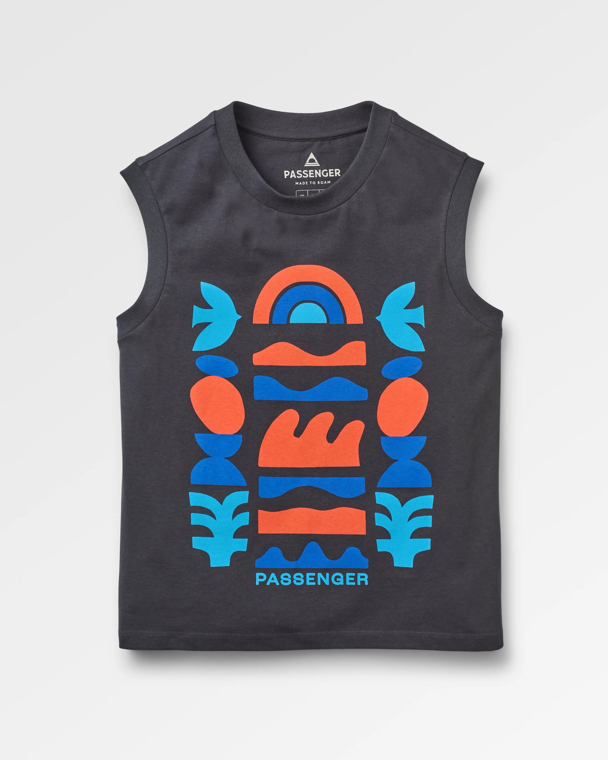 Papercut Recycled Cotton Vest - Black - Flatlay