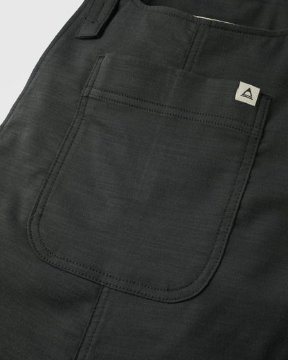 Meadows Cotton Dungarees - Black - Flatlay