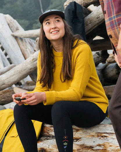 Cove Organic Cotton Knitted Jumper - Heritage Yellow - Lifestyle