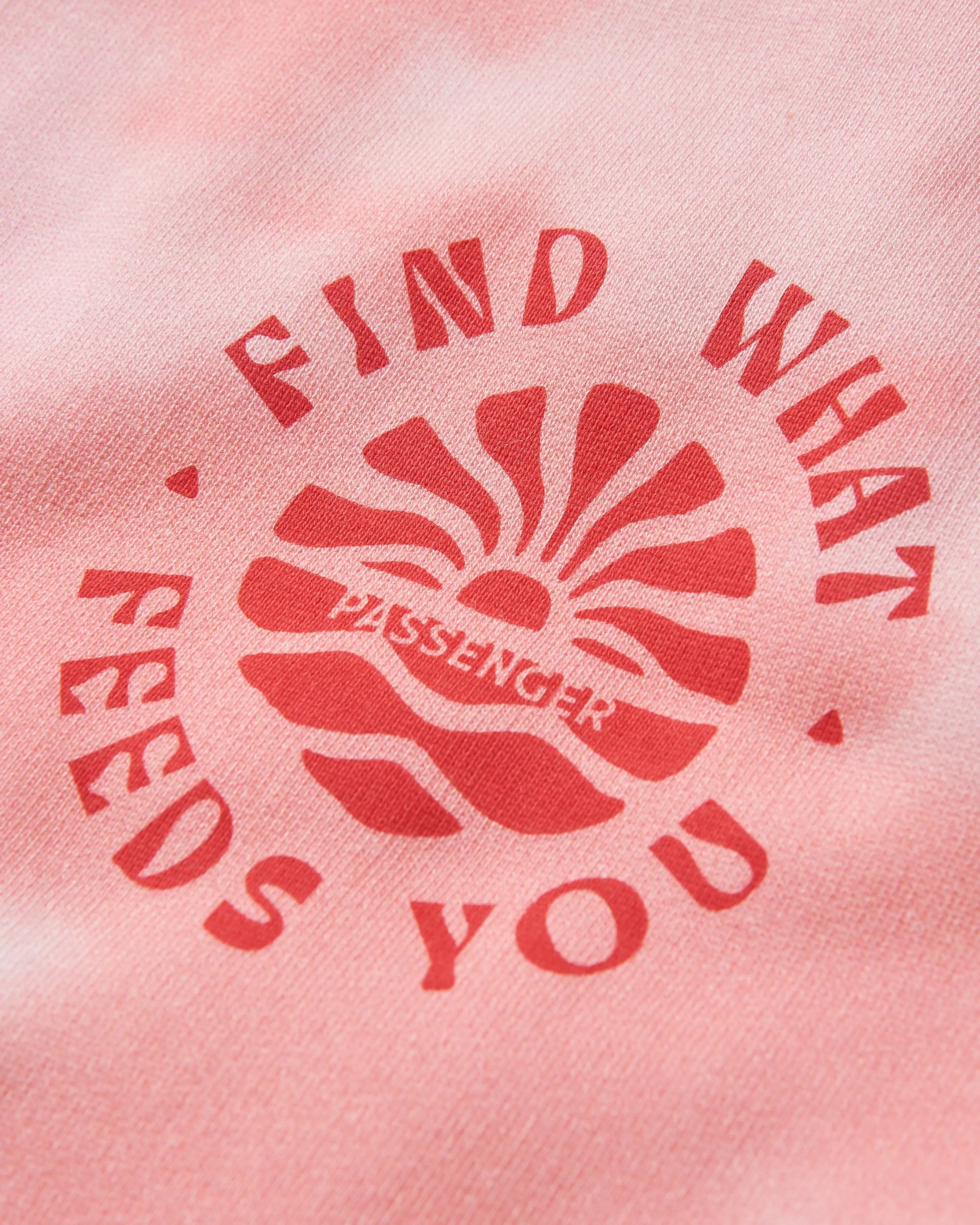 Rediscover Organic Cotton Sweatshirt - Tie Dye Shell Pink - Flatlay