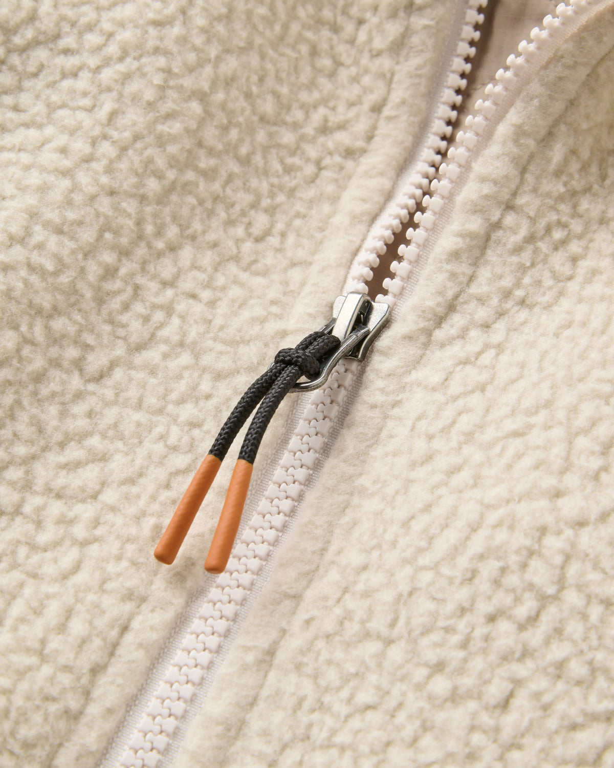 Home 1/2 Zip Hooded Sherpa Fleece - Oatmeal - Flatlay