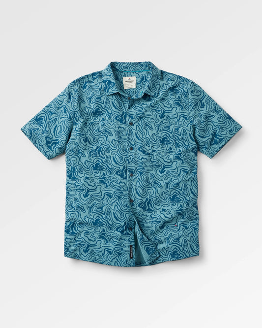 365 Recycled Active Shirt - Strata Swirl Arctic - Flatlay
