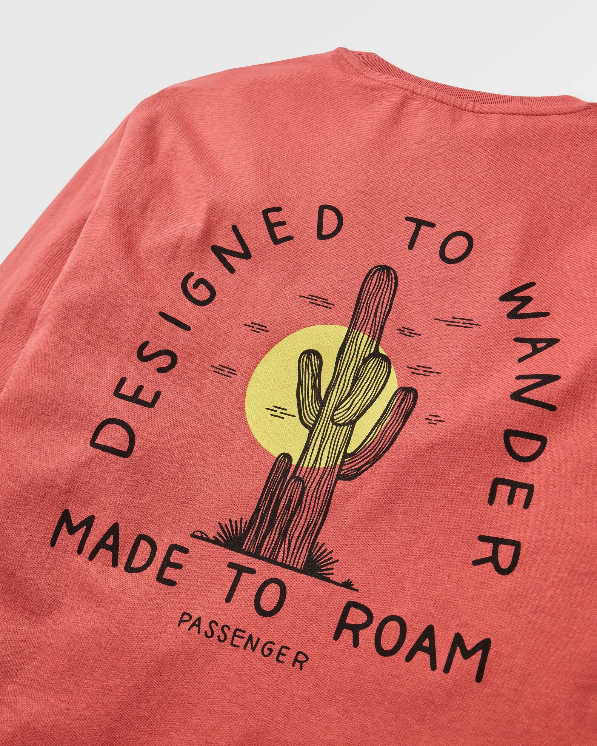 Explore LS T-shirt - Redwood - Flatlay