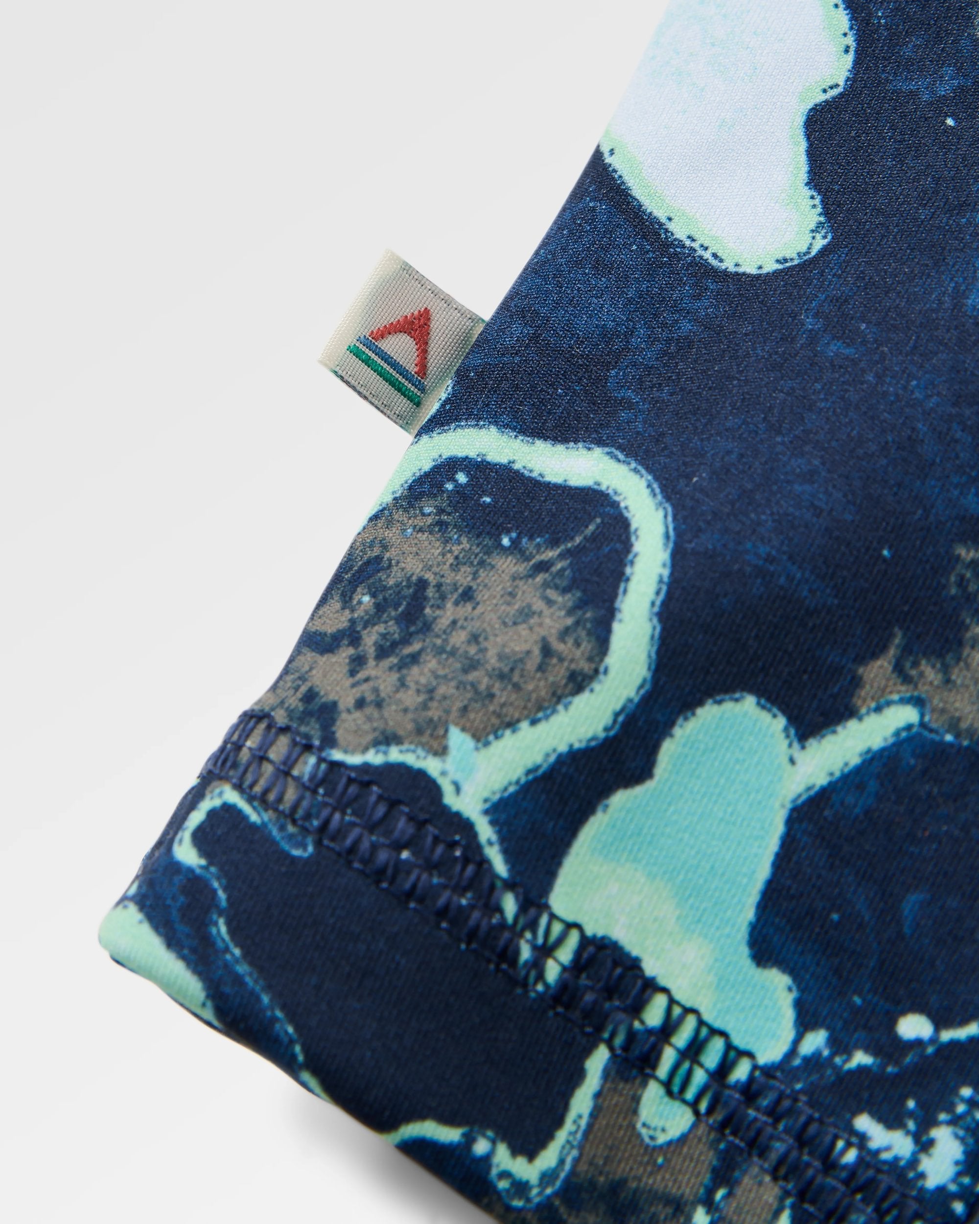 Mantra Recycled Active Crop Top - Frost Ice Blue - Flatlay