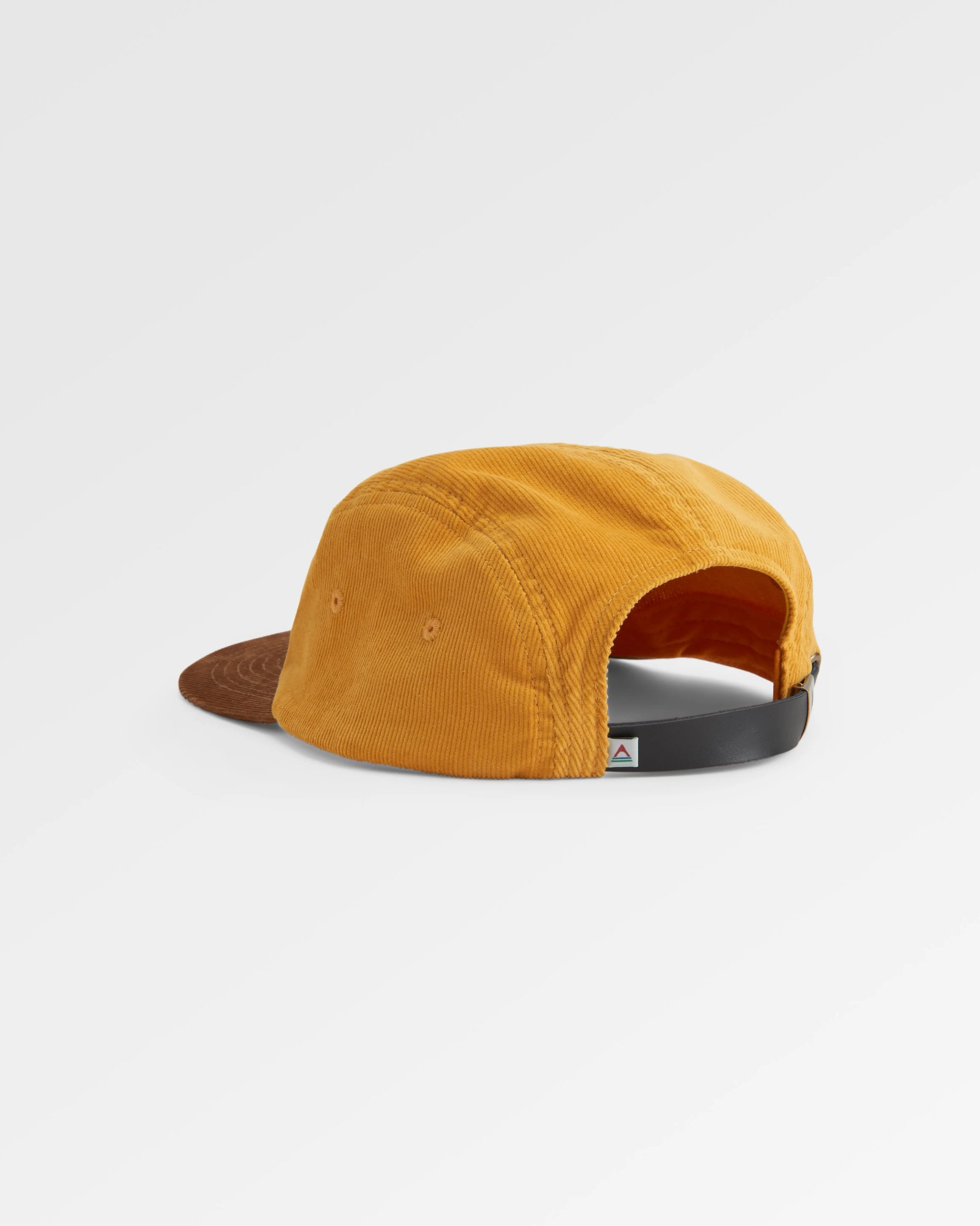 Fixie Recycled Cord 5 Panel Cap - Golden Spice - Flatlay