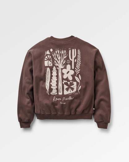 Roam Further Sweatshirt - Espresso - Flatlay