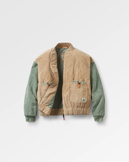 Lucia Cord Jacket - Stone/Pistachio - Flatlay