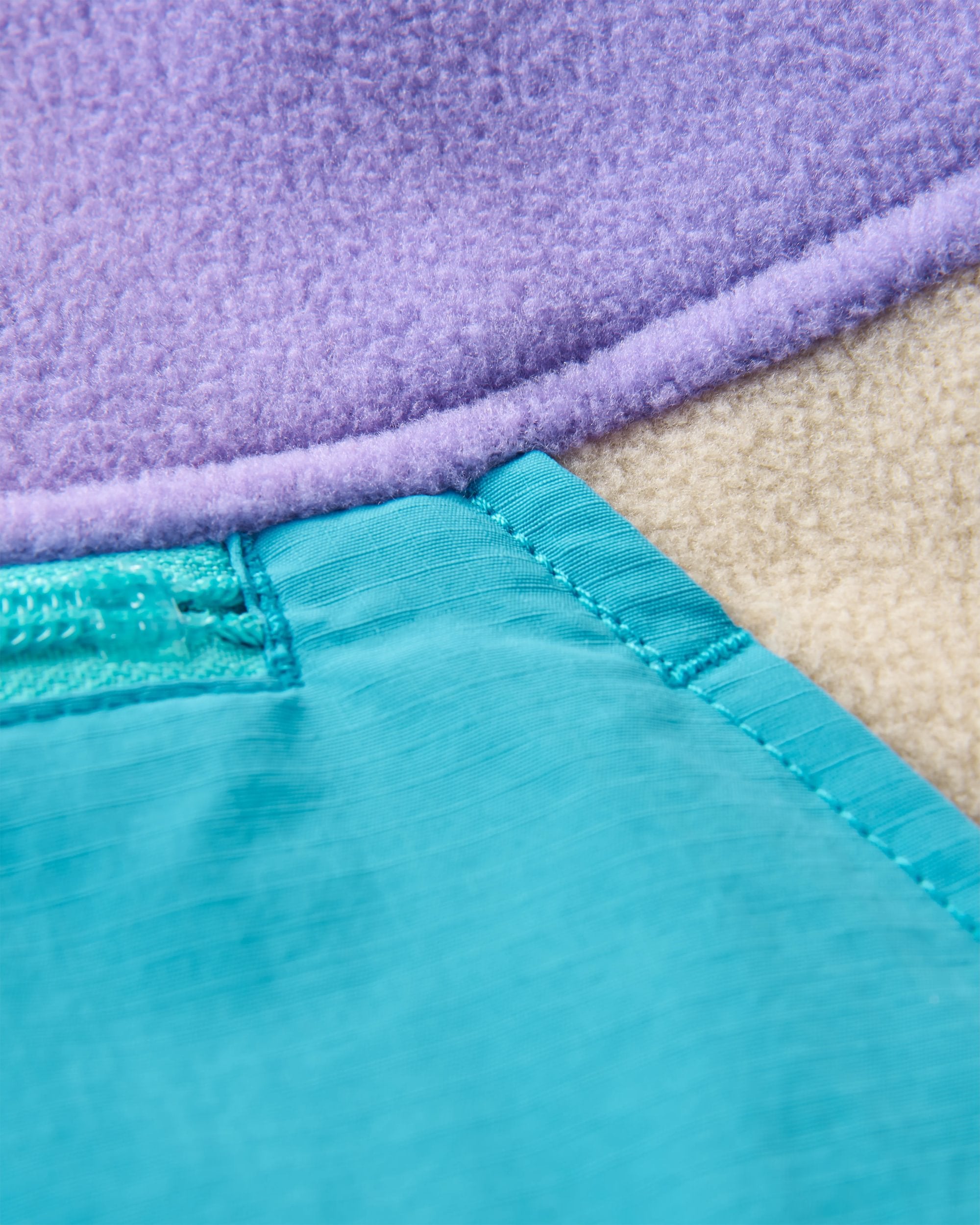 Alexander Recycled Hooded Polar Fleece - Retro Purple/Bluejay - Flatlay