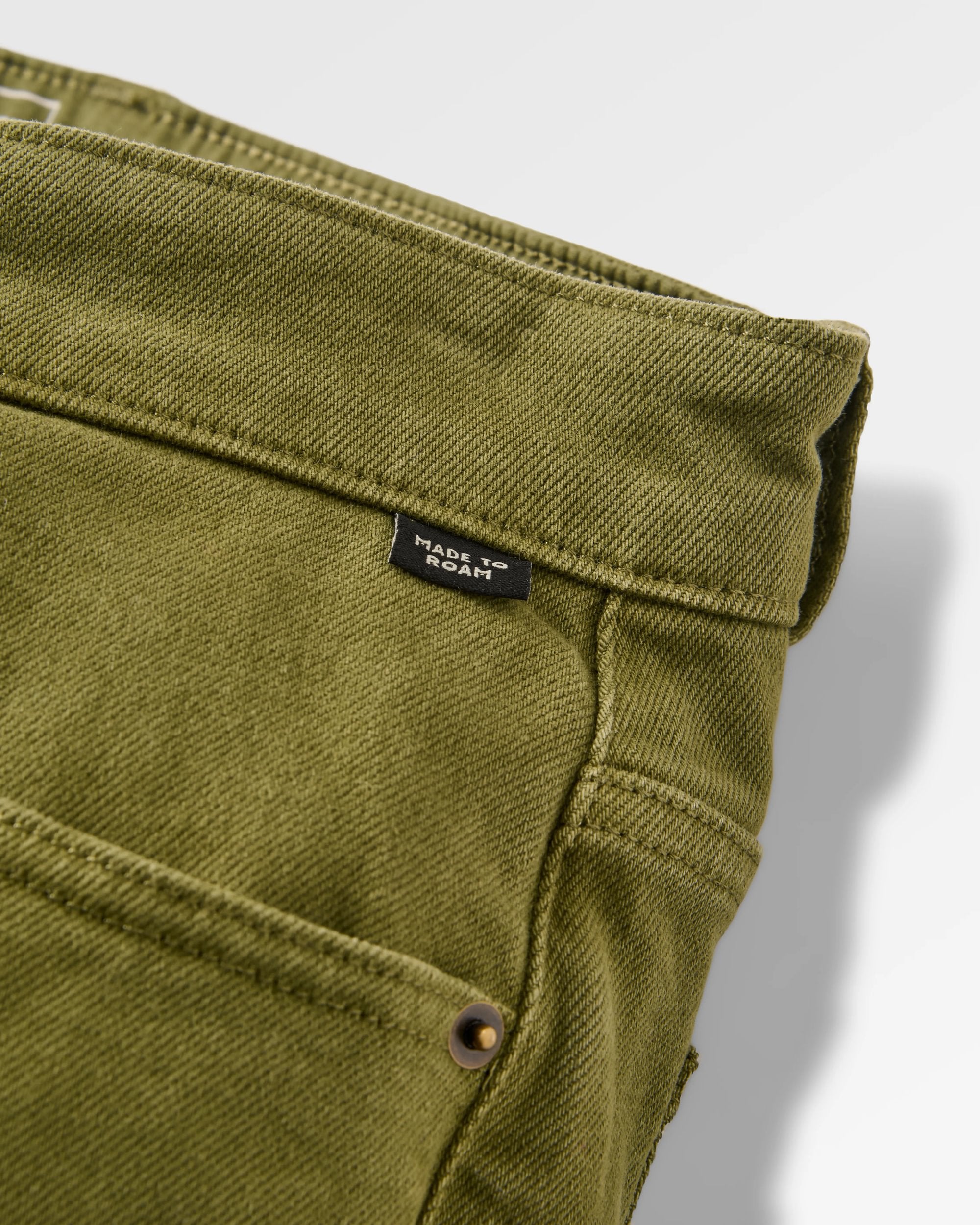 Farloche Organic Cotton Jeans - Khaki - Flatlay