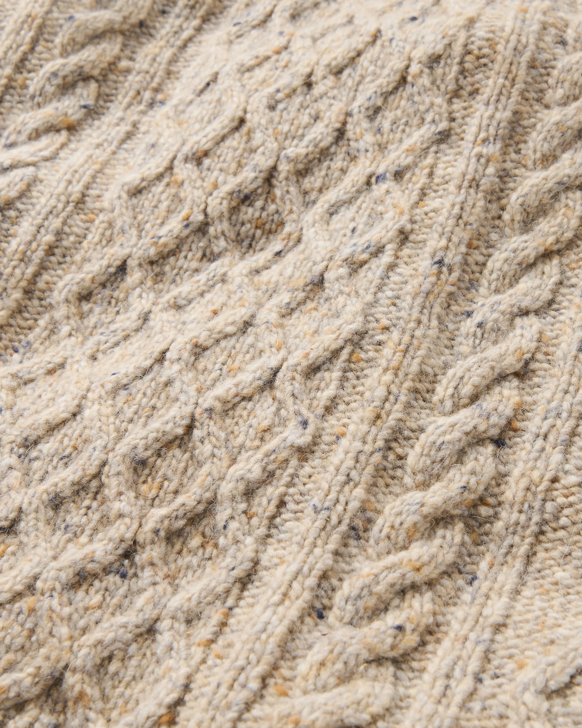 Sandbar Merino Wool Knitted Jumper - Oatmeal - Flatlay