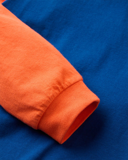 Lost Patch Women's Organic Cotton LS T-Shirt - Blue Navy - Flatlay