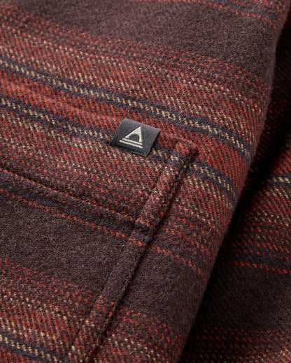 Bramble Overshirt - Dark Rust Stripe - Flatlay