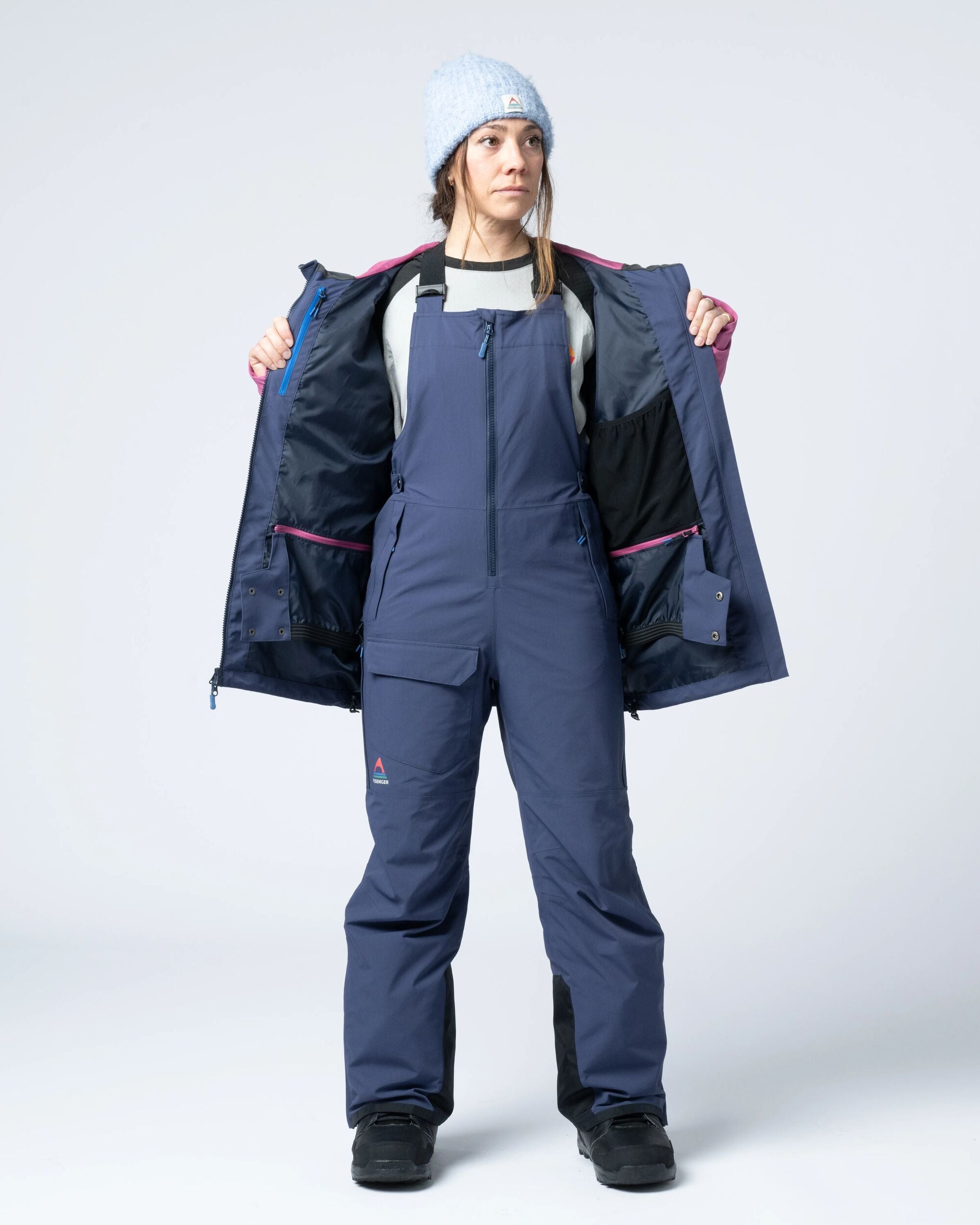 Snowscape Women's Recycled Jacket - Rich Navy - Flatlay