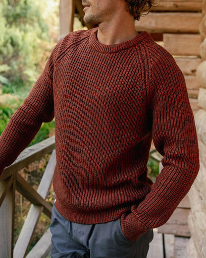 Fog Recycled Knitted Jumper - Red Ochre - Lifestyle