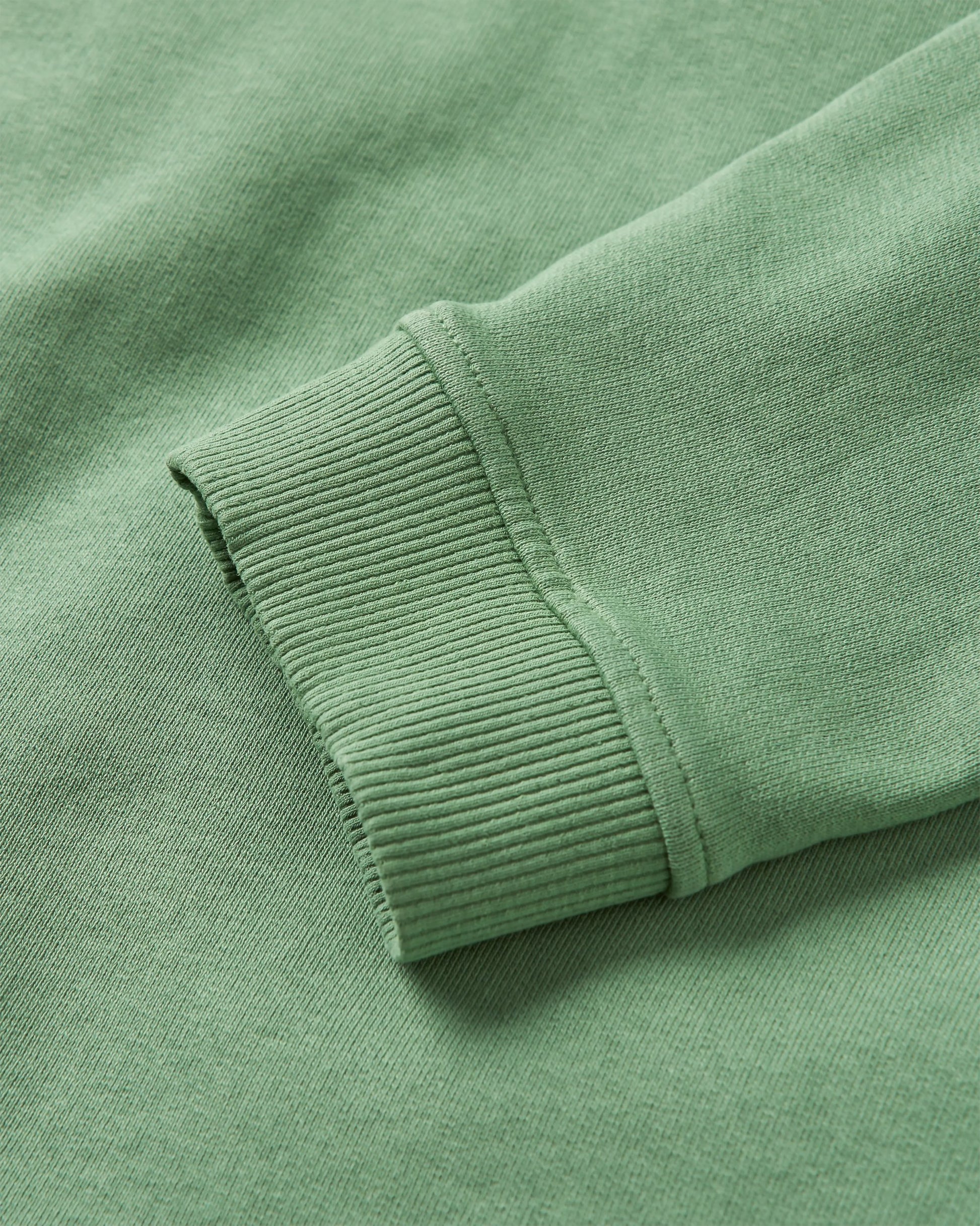Rainbow Recycled Cotton Oversized Sweatshirt - Dark Ivy - Flatlay