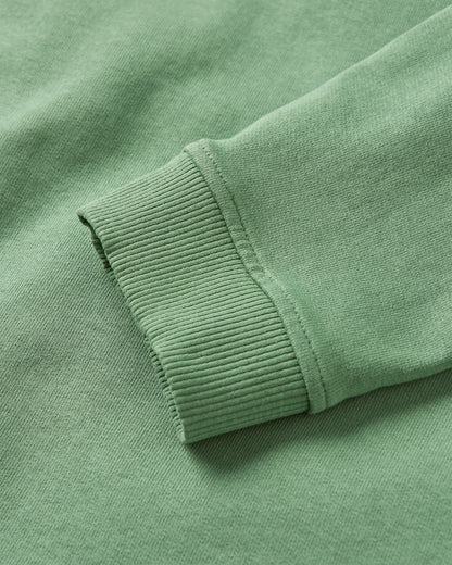 Rainbow Recycled Cotton Oversized Sweatshirt - Dark Ivy - Flatlay