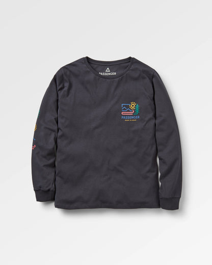 Phoenix Recycled LS T-Shirt - Black - Flatlay