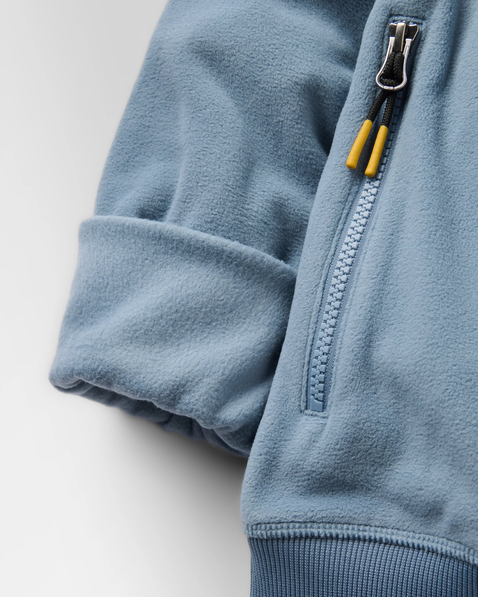 Ayla Micro Polartec® Crew Fleece - Stormy Blue - Flatlay