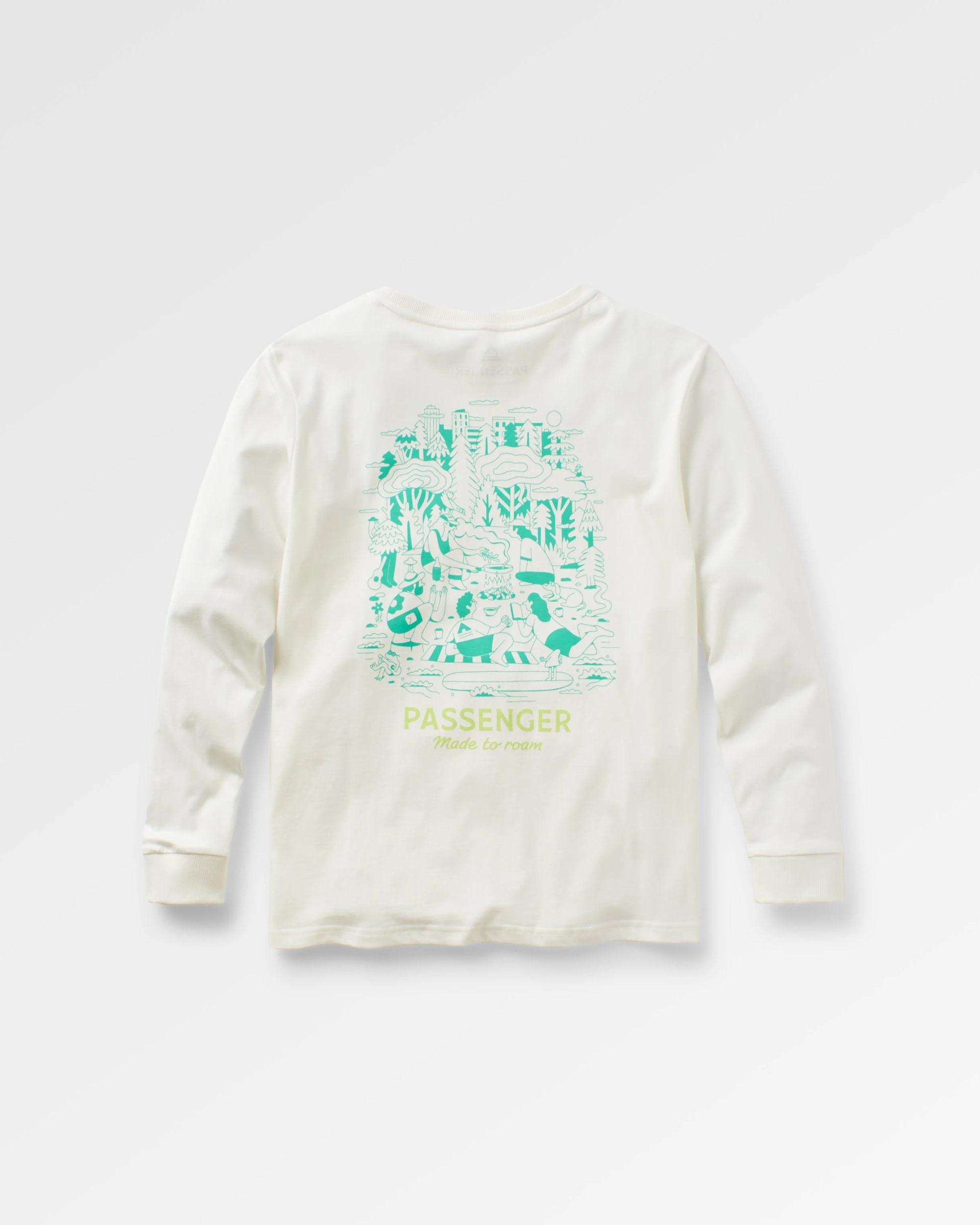 Better Outside Organic Cotton Oversized LS T-Shirt - Marshmallow - Flatlay