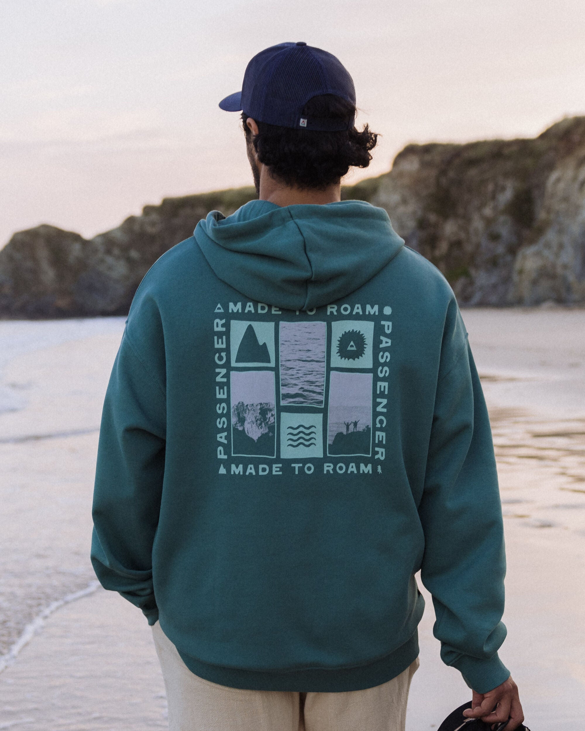 Snapshot Organic Cotton Relaxed Fit Hoodie - Deep Ocean - Lifestyle