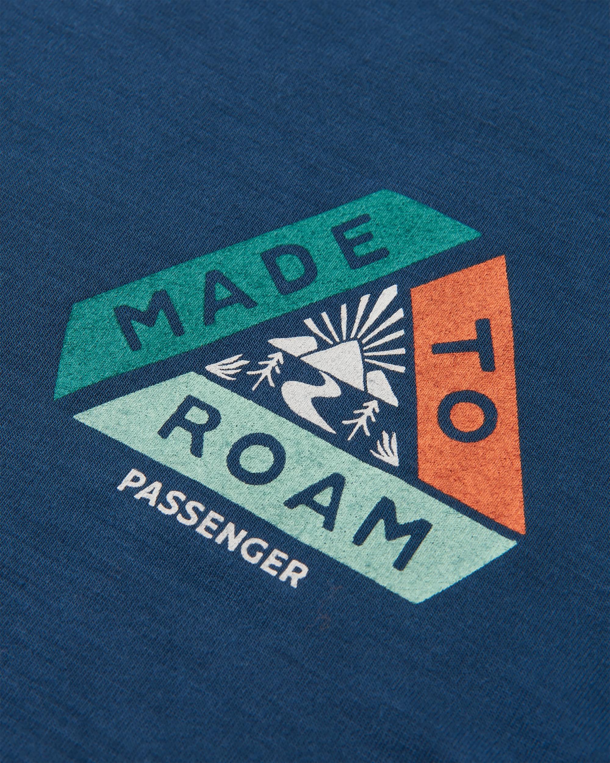 Trail Active Recycled T-shirt - Dark Denim - Flatlay