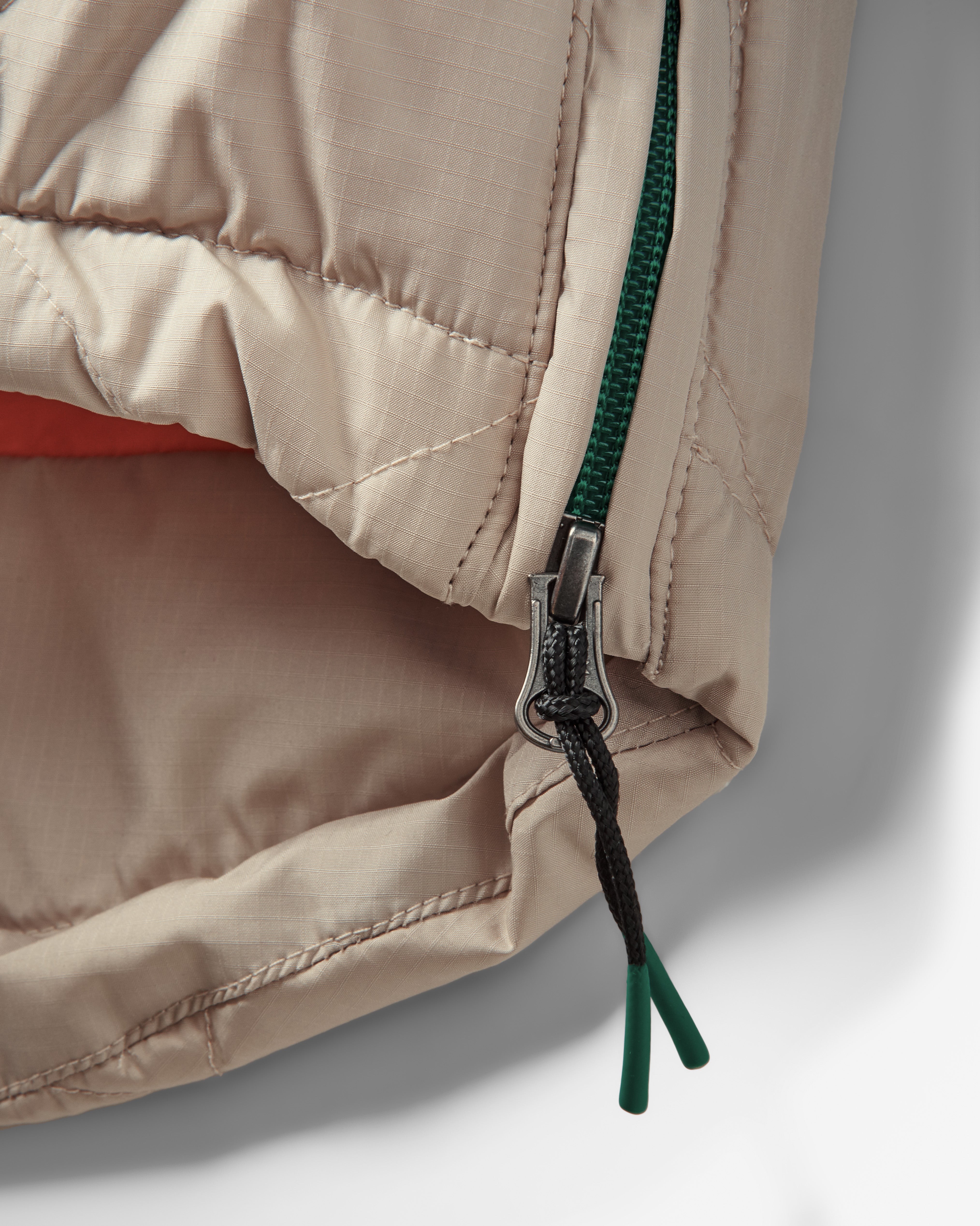 Ocean Recycled Insulated 1/2 Zip Jacket - Feather - Flatlay