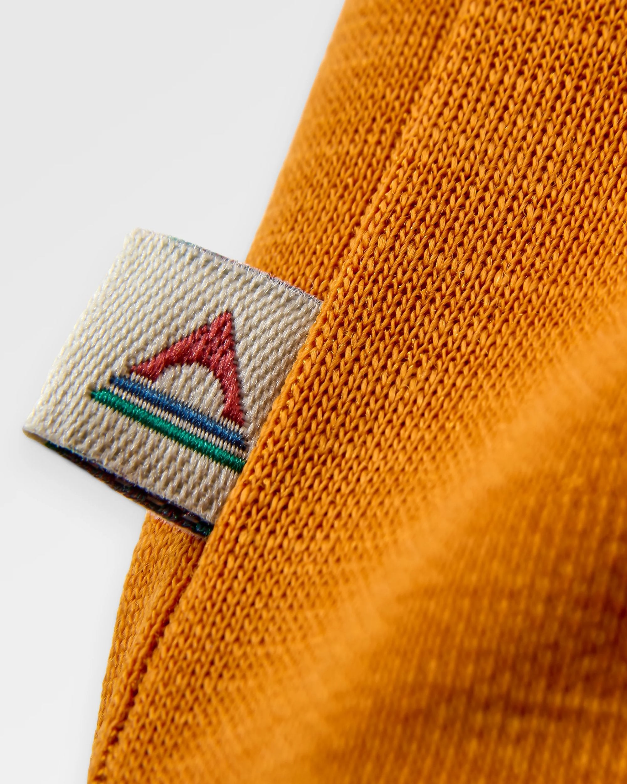 Camp Lost Lightweight Merino Blend T-Shirt - Retro Orange - Flatlay