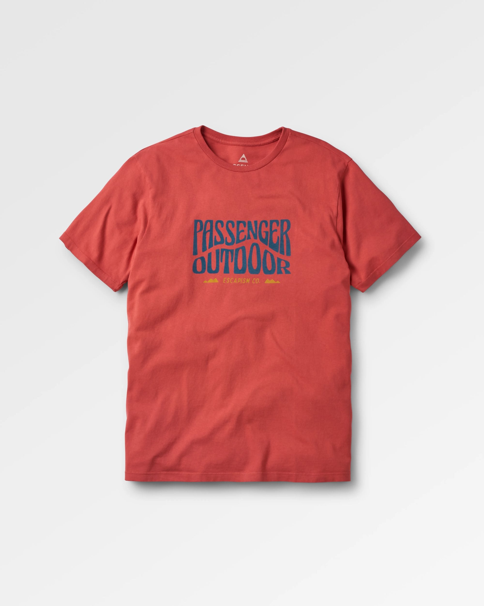 Yuca Recycled Cotton T-Shirt - Mineral Red - Flatlay