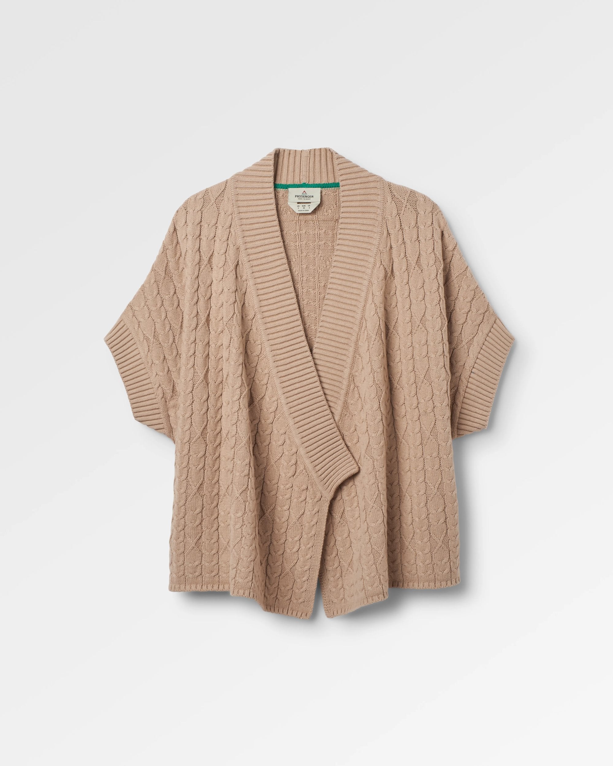 Homely Knitted Cardigan - Simply Taupe - Flatlay