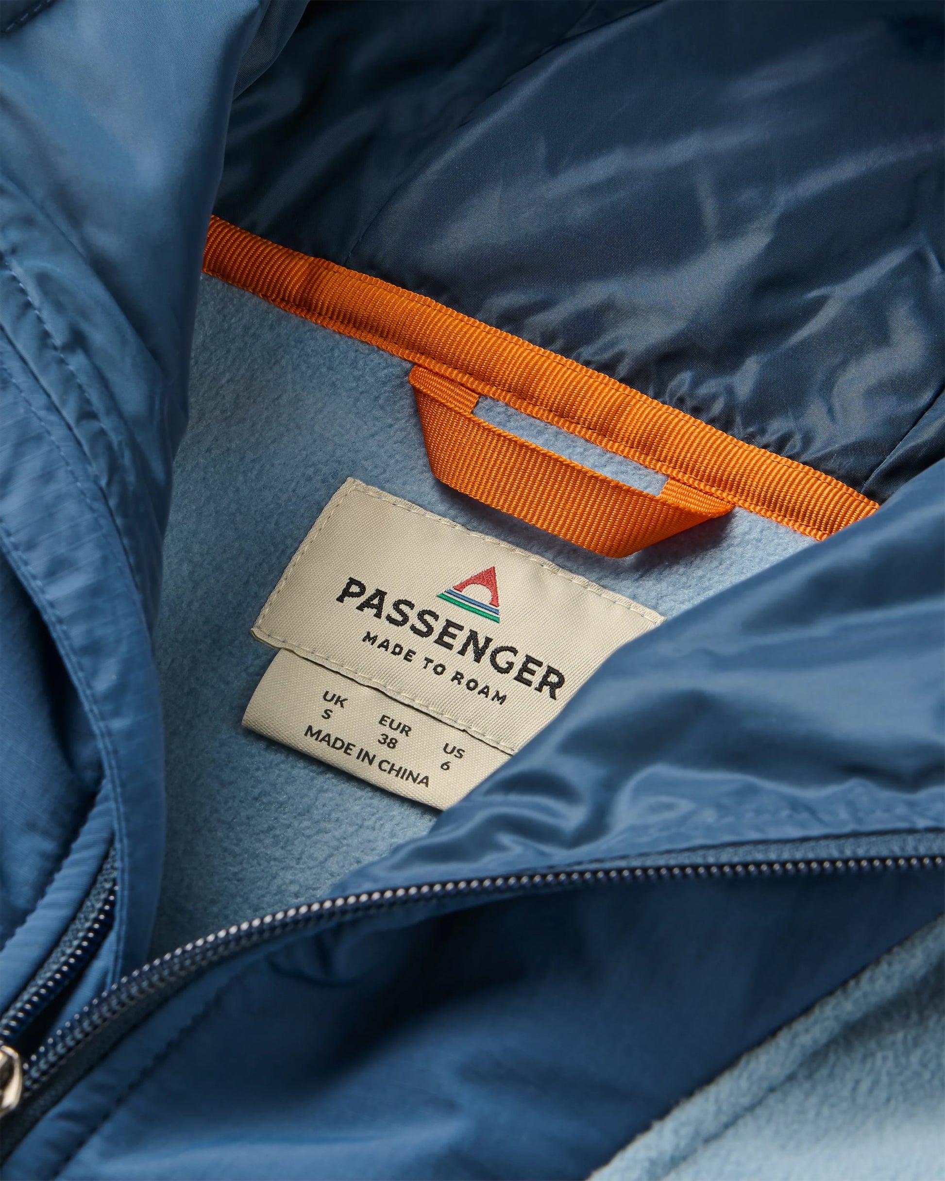 Alexander 2.0 Recycled Hooded Polar Fleece - Faded Denim - Flatlay