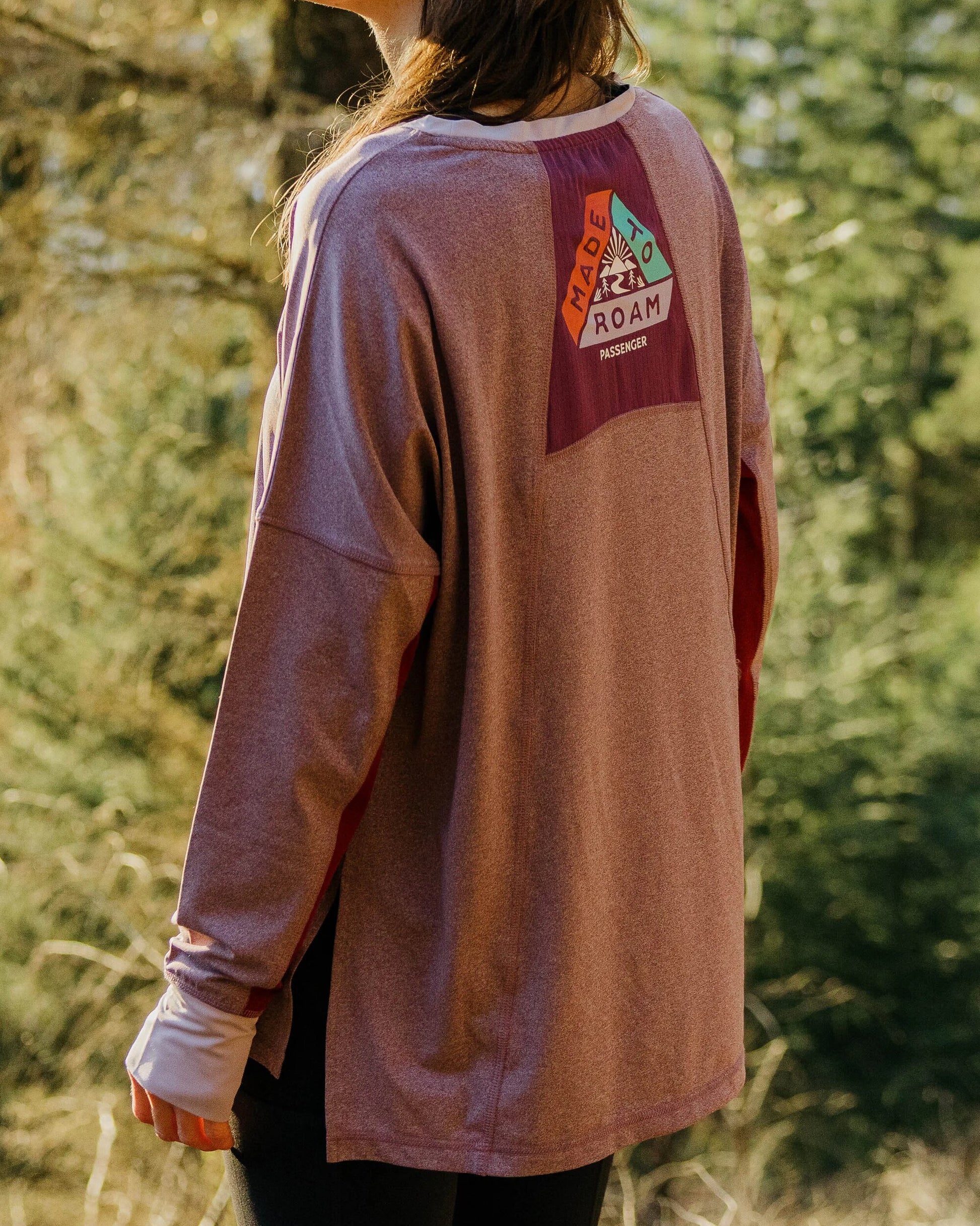 Pacifica Recycled Active LS Top - Berry Marl
