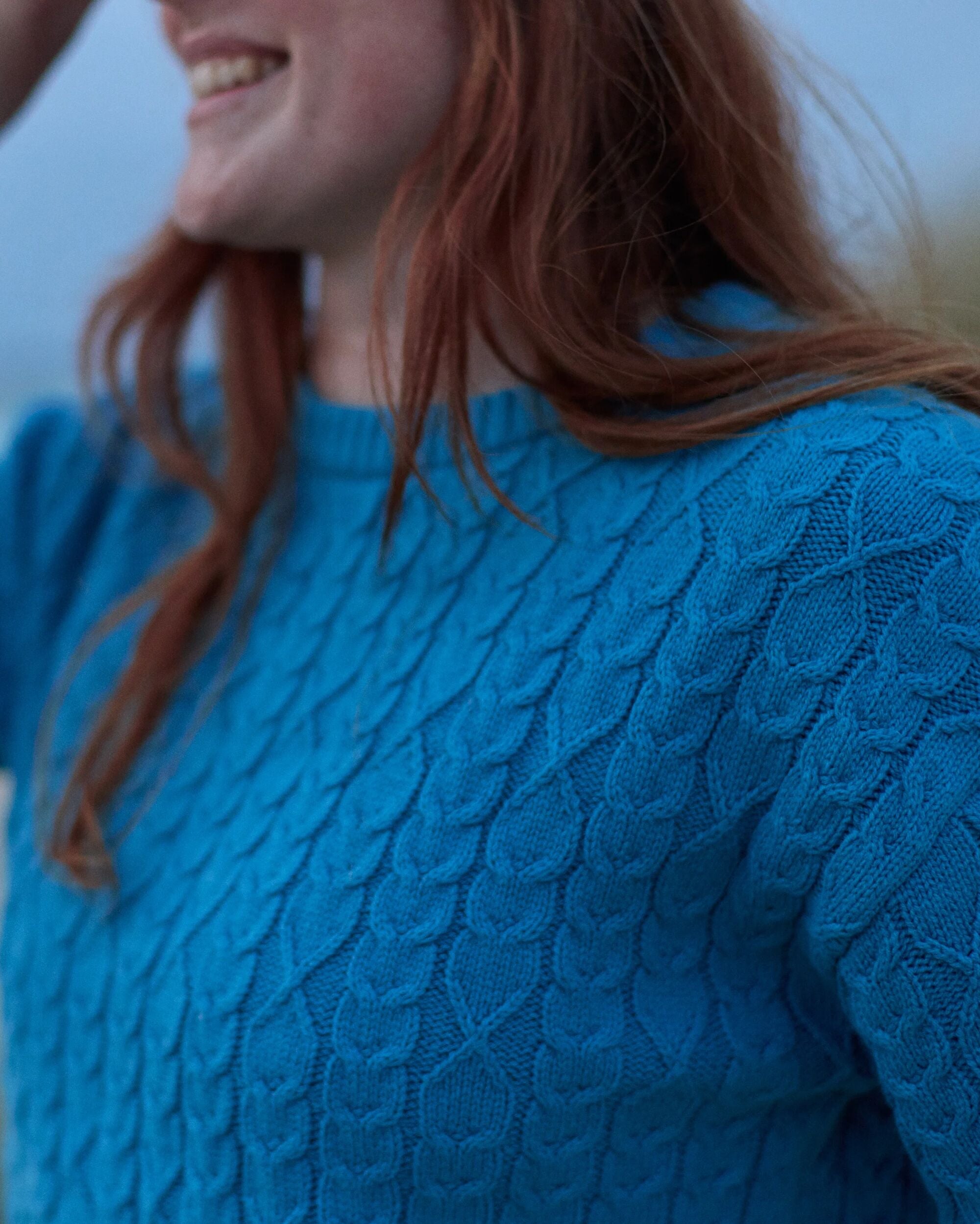 Homely Short Sleeve Knitted Jumper - Bluejay - Lifestyle